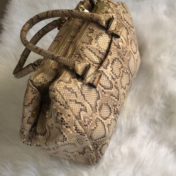 Preloved Steve Madden Snake Print Convertible Satchel Handbag Crossbody Strap. - Picture 6 of 11